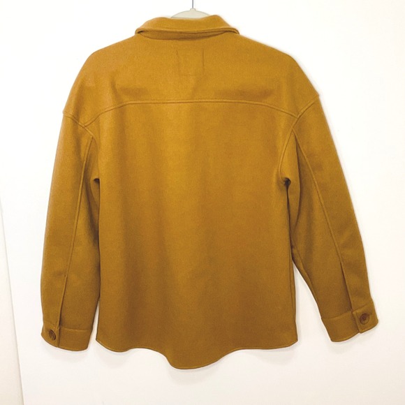 AVEC LES FILLES Womens boyfriend shacket Jacket coat 69663 Antrhopologie M camel - Picture 4 of 7